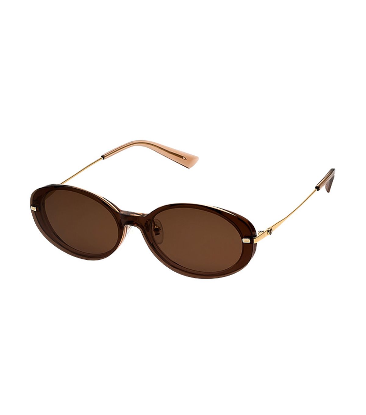 헌터 아이웨어(HUNTEREYEWEAR) [WOMAN] 라운드 콤비네이션 클립온 선글라스 - 브라운 HTB27
