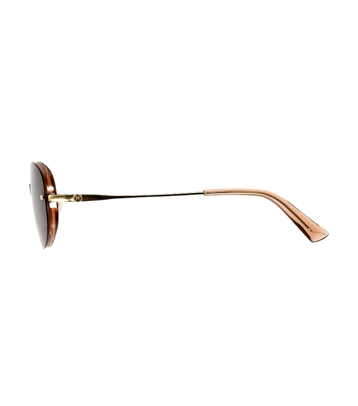 헌터 아이웨어(HUNTEREYEWEAR) [WOMAN] 라운드 콤비네이션 클립온 선글라스 - 브라운 HTB27