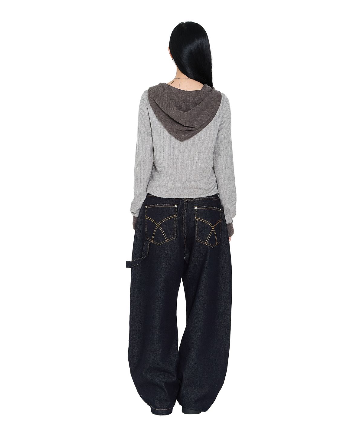 아캄(AAKAM) CROS2 Contrast Button Hoodie (Gray)