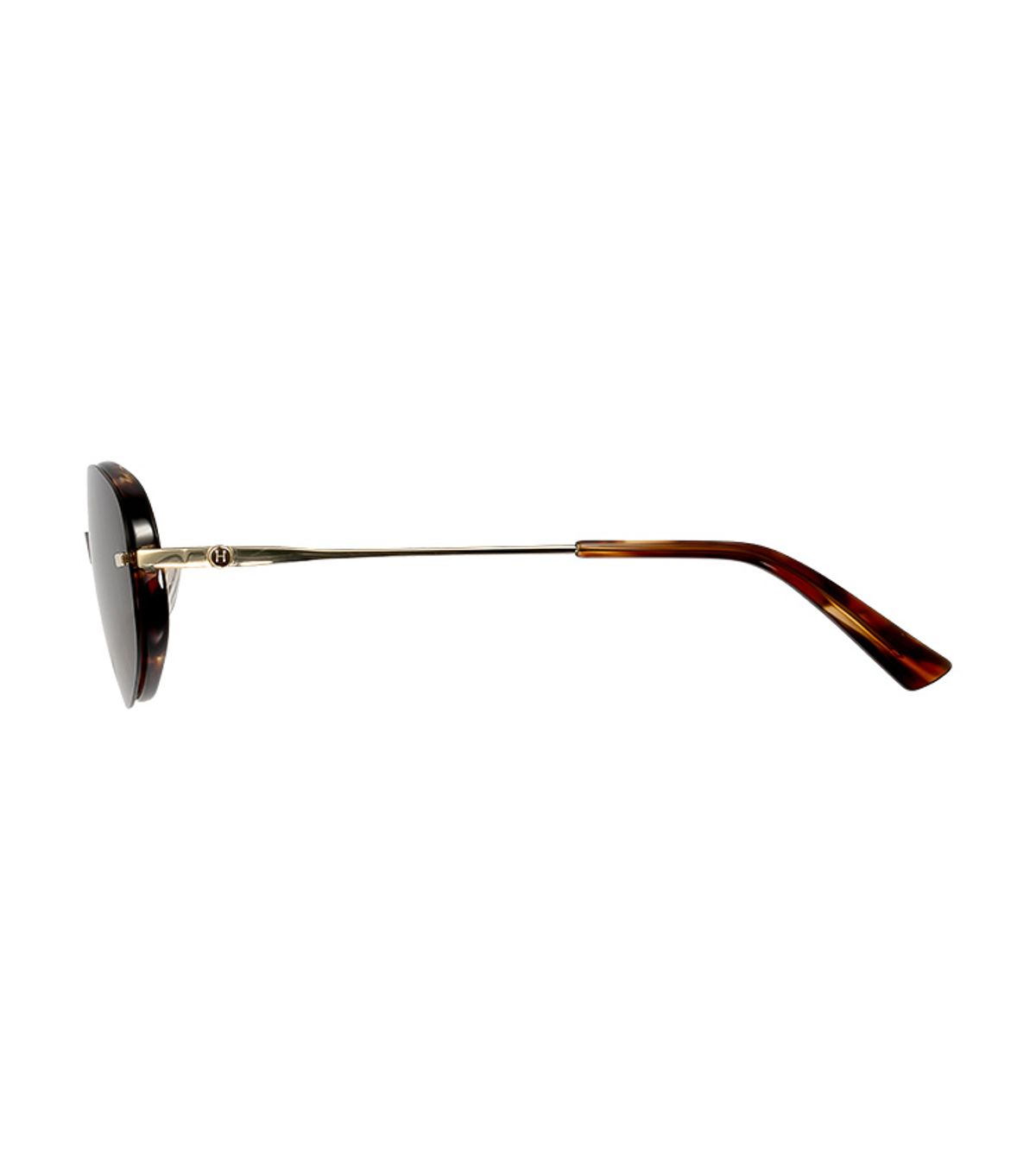 헌터 아이웨어(HUNTEREYEWEAR) [WOMAN] 라운드 콤비네이션 클립온 선글라스 - 하바나 HTB27