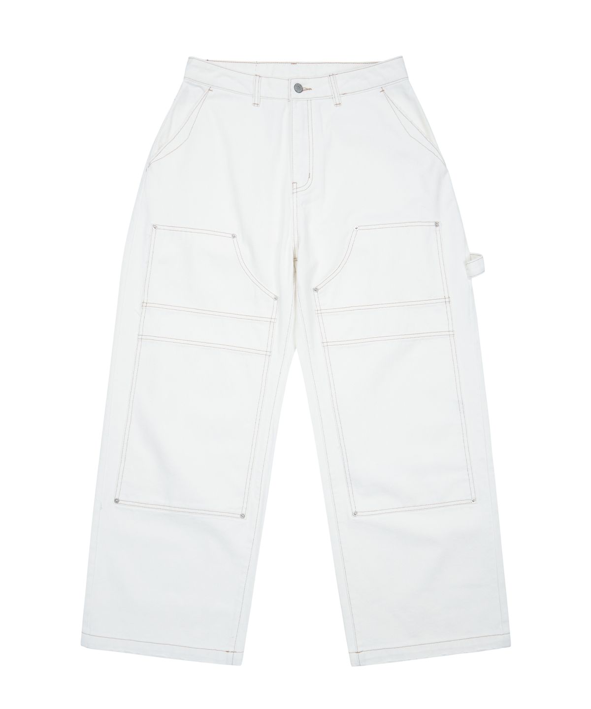 아캄(AAKAM) Lined Double Knee Denim Pants (Ivory)