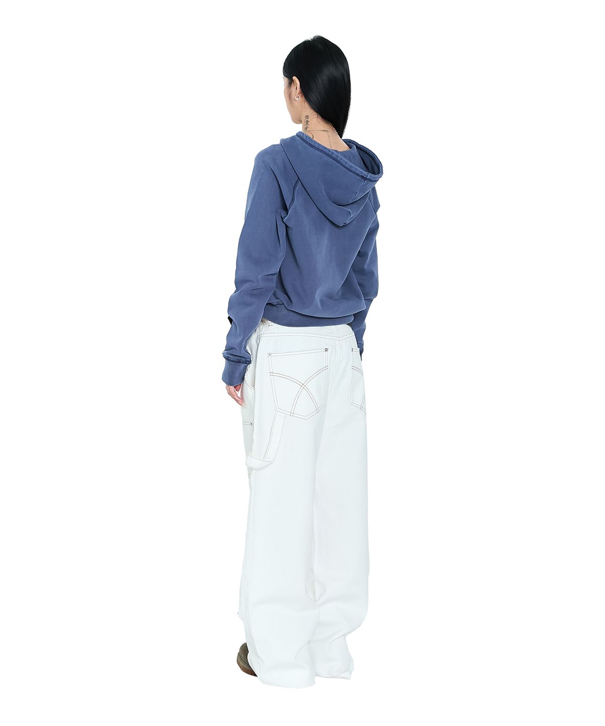 아캄(AAKAM) Lined Double Knee Denim Pants (Ivory)
