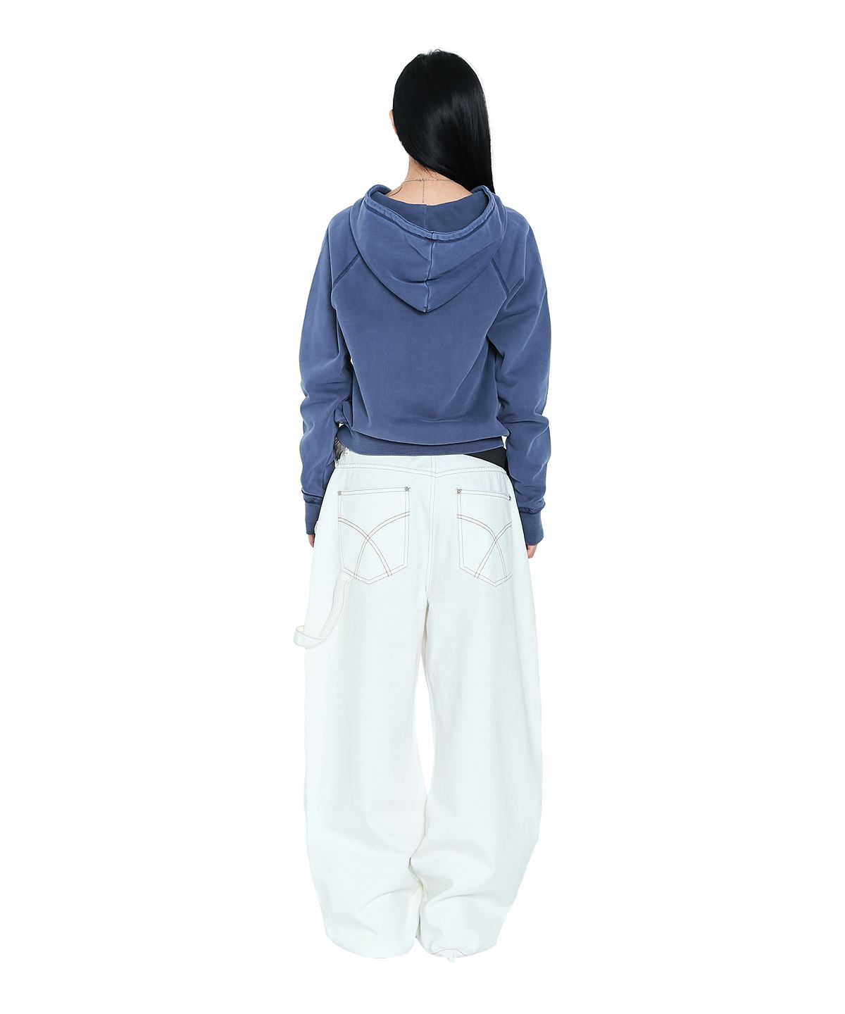 아캄(AAKAM) Lined Double Knee Denim Pants (Ivory)