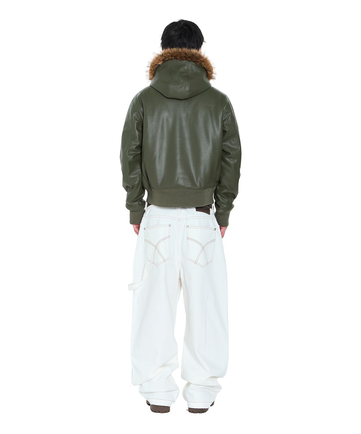 아캄(AAKAM) Lined Double Knee Denim Pants (Ivory)