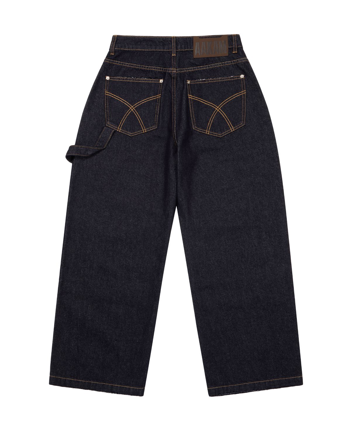 아캄(AAKAM) Lined Double Knee Denim Pants (Blue)