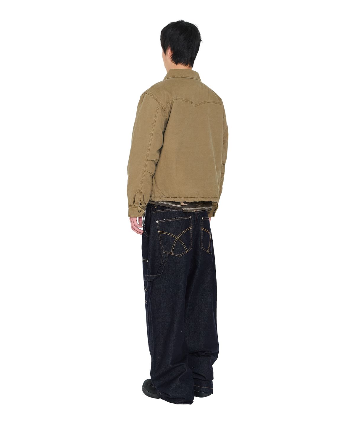 아캄(AAKAM) Lined Double Knee Denim Pants (Blue)