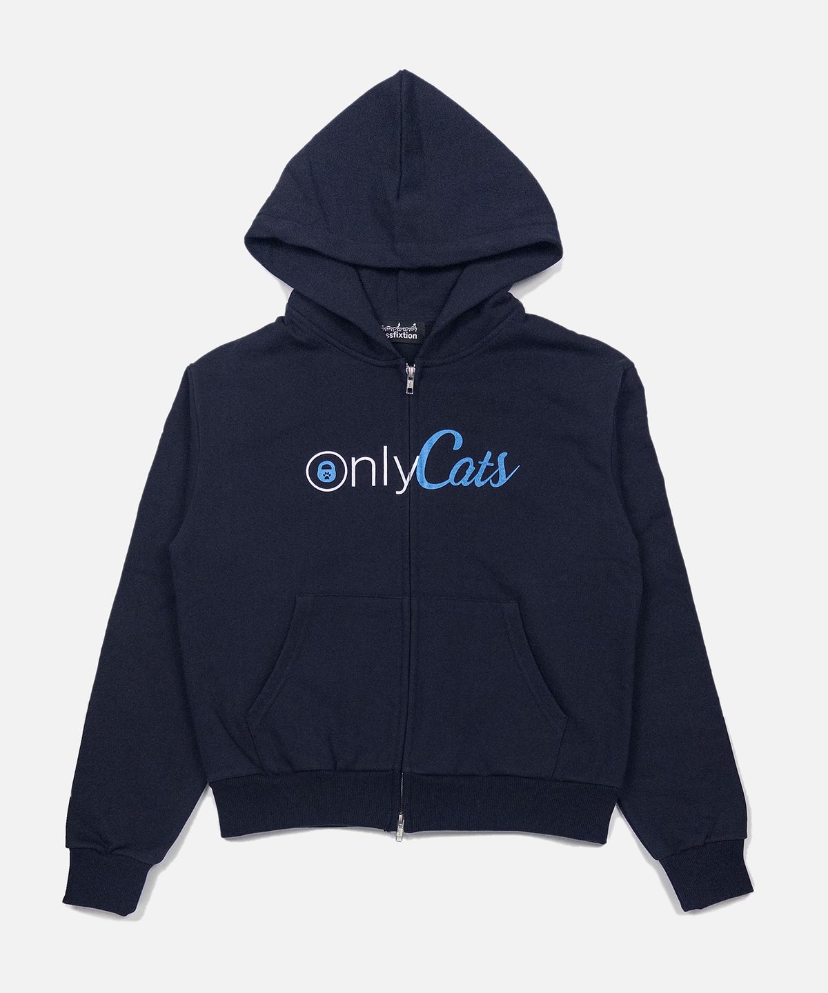 제스픽션(JESSFIXTION) ONLY CATS HOOD ZIP-UP (NAVY)