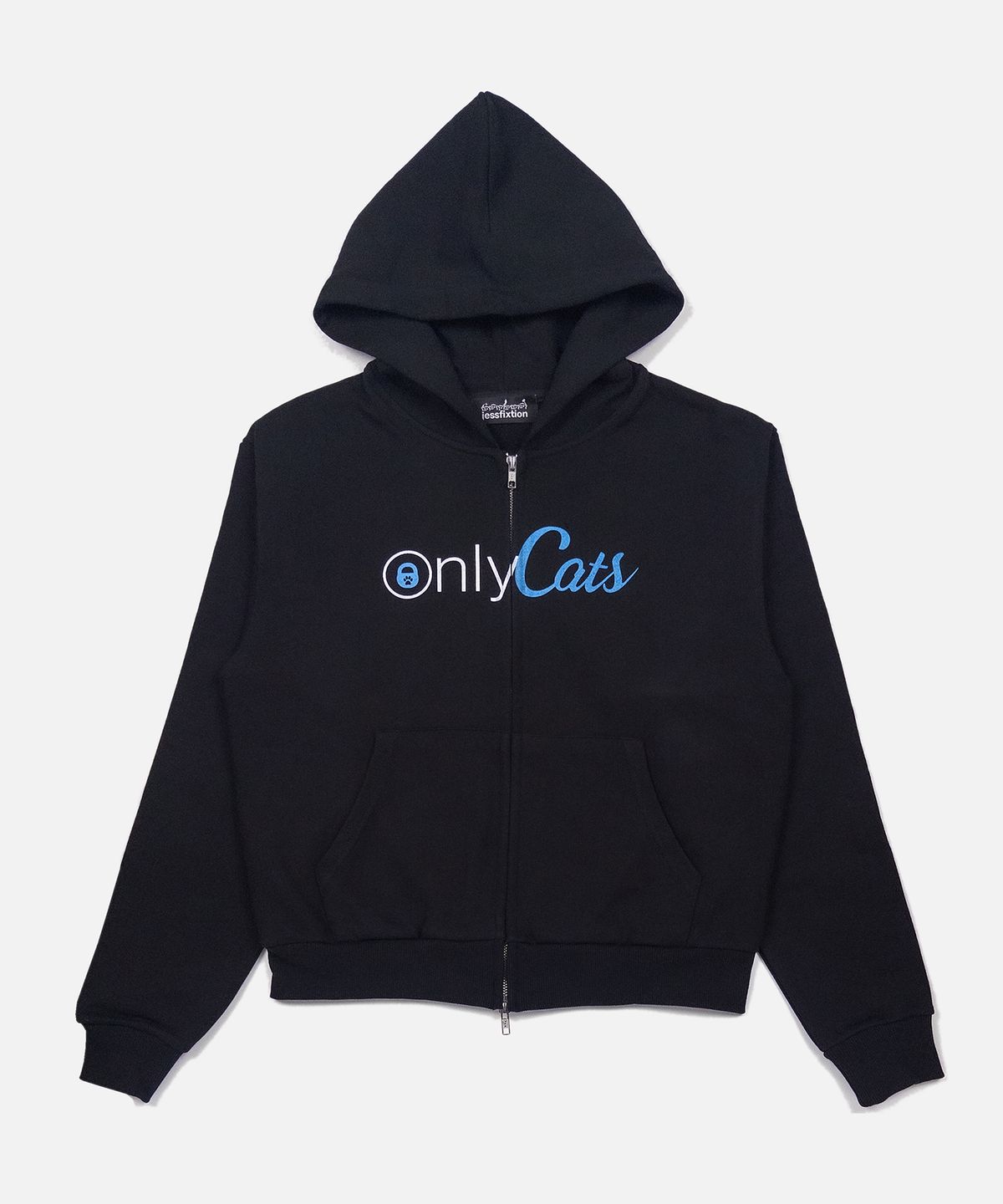 제스픽션(JESSFIXTION) ONLY CATS HOOD ZIP-UP (BLACK)