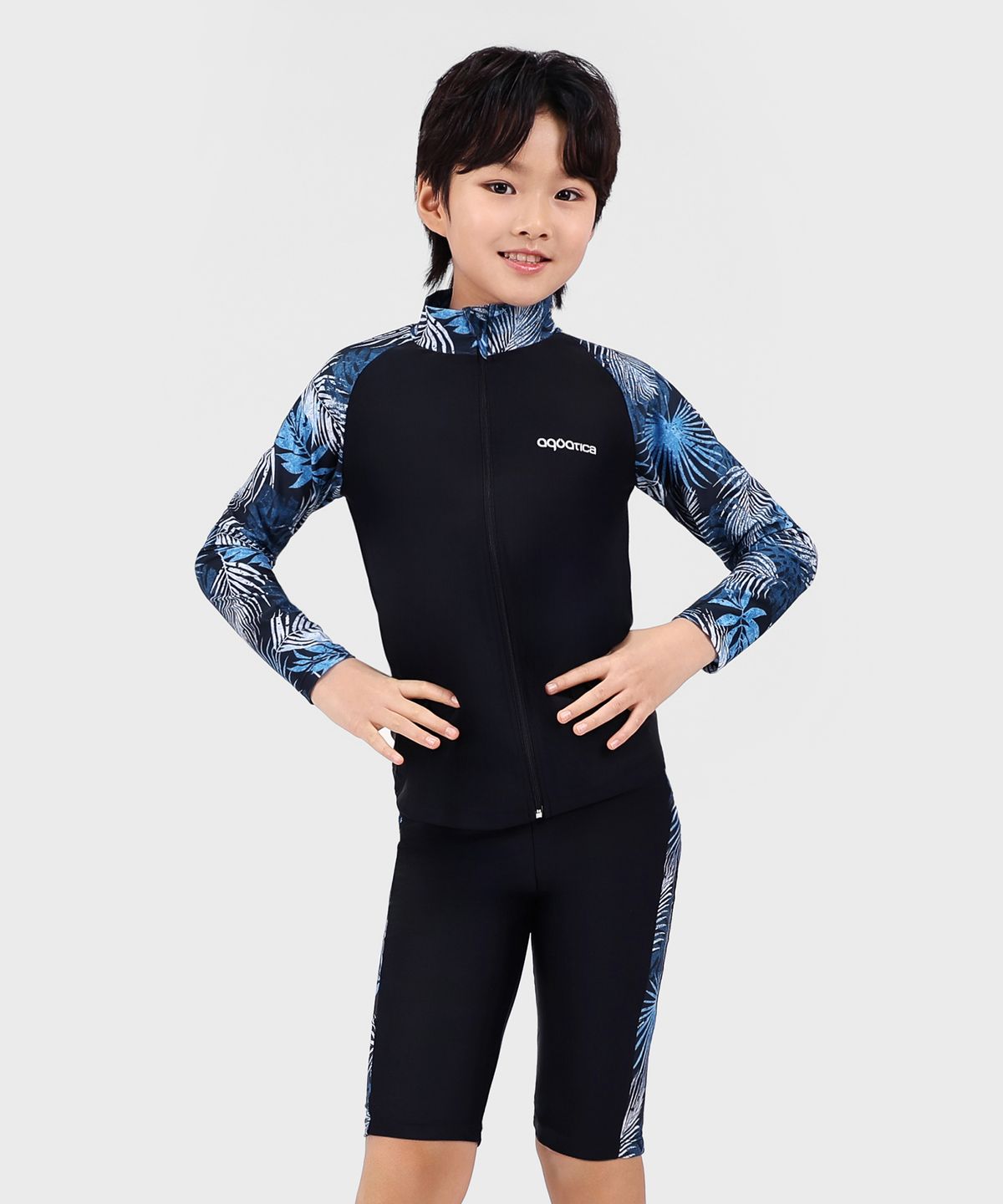 아쿠아티카(AQUATICA) 아동 래쉬가드 AQAJZP24004 스판수모3종세트