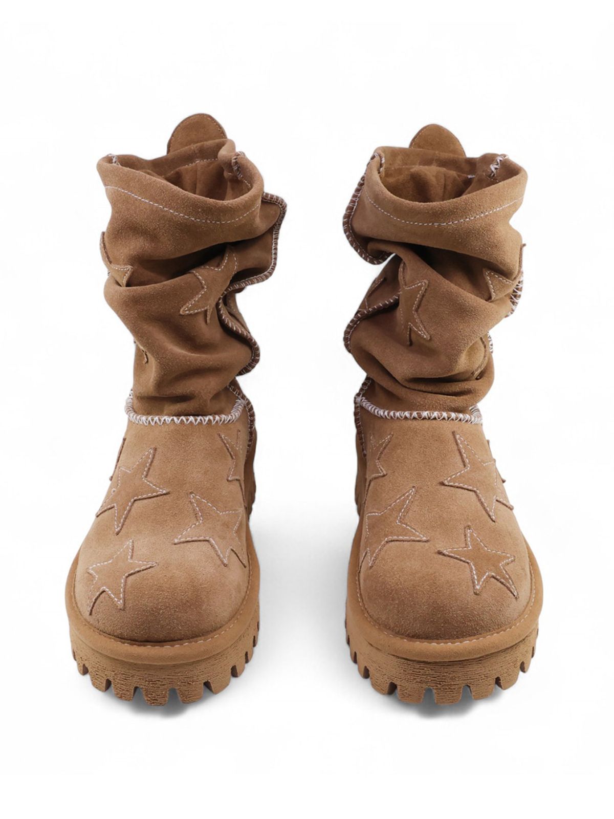 플리즈프로젝트(PLZPROJECT) [PLZPROJECT x YASE] NOVA SLOUCHY BOOTS, CHESTNUT