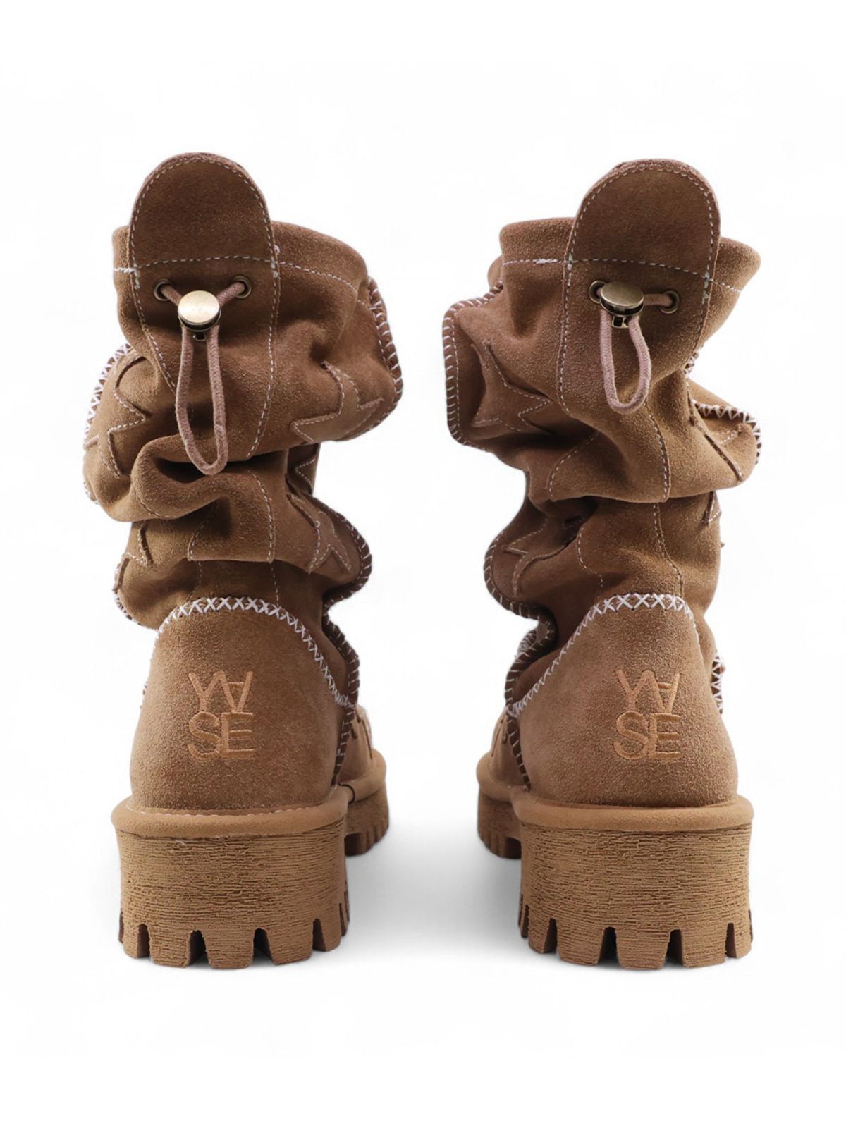 플리즈프로젝트(PLZPROJECT) [PLZPROJECT x YASE] NOVA SLOUCHY BOOTS, CHESTNUT