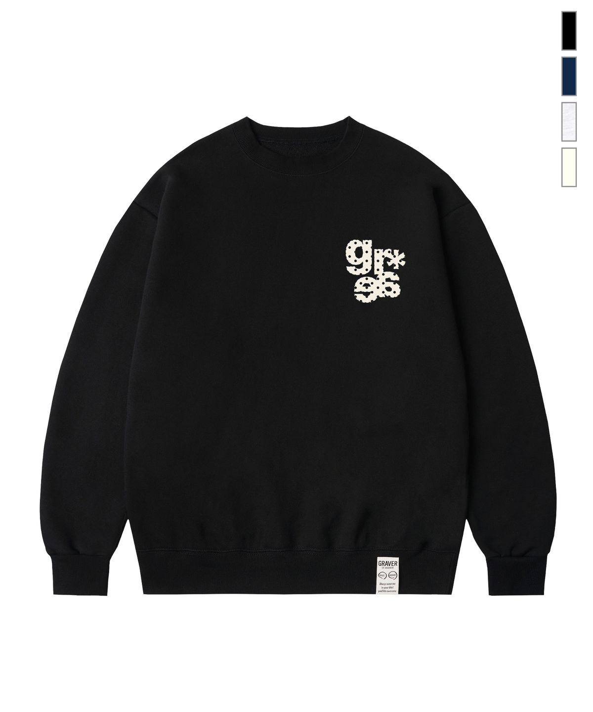 그레이버(GRAVER) [UNISEX]스몰 GRAE-S DOT 맨투맨_4color