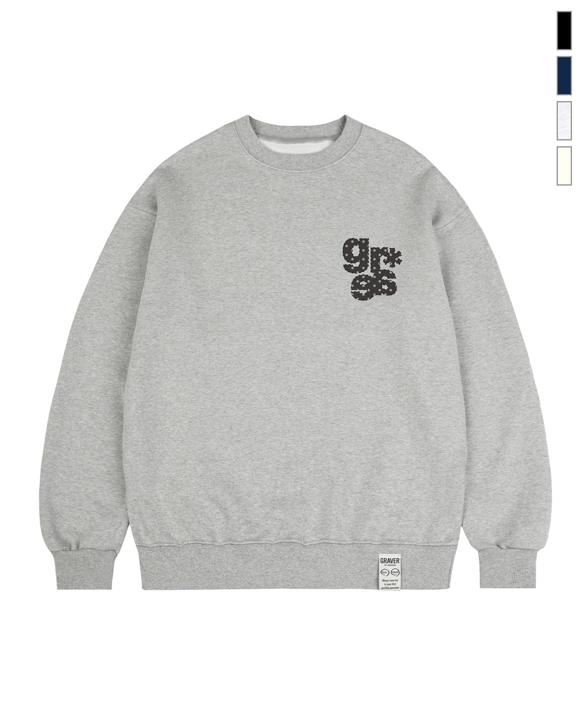 그레이버(GRAVER) [UNISEX]스몰 GRAE-S DOT 맨투맨_4color