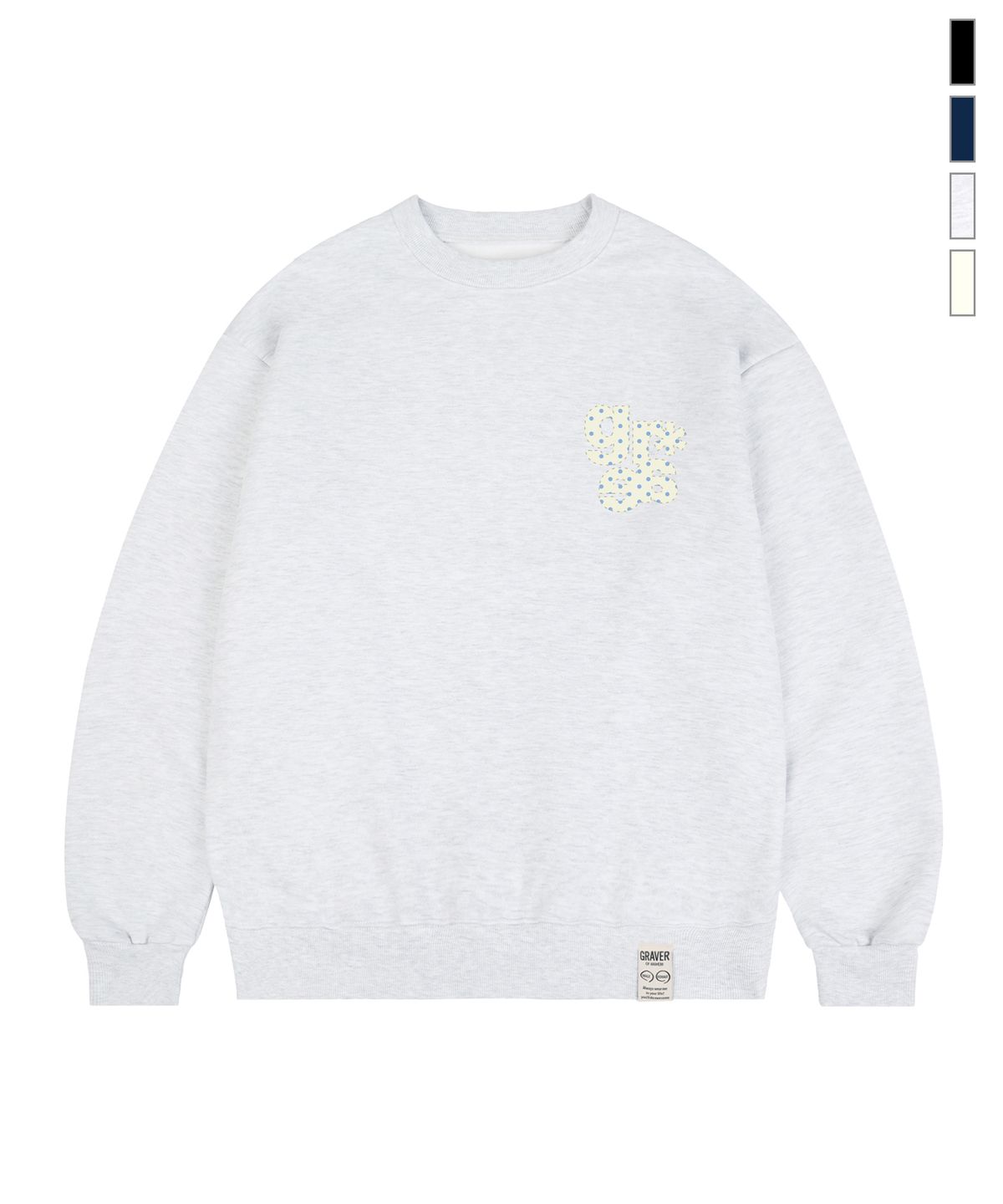 그레이버(GRAVER) [UNISEX]스몰 GRAE-S DOT 맨투맨_4color