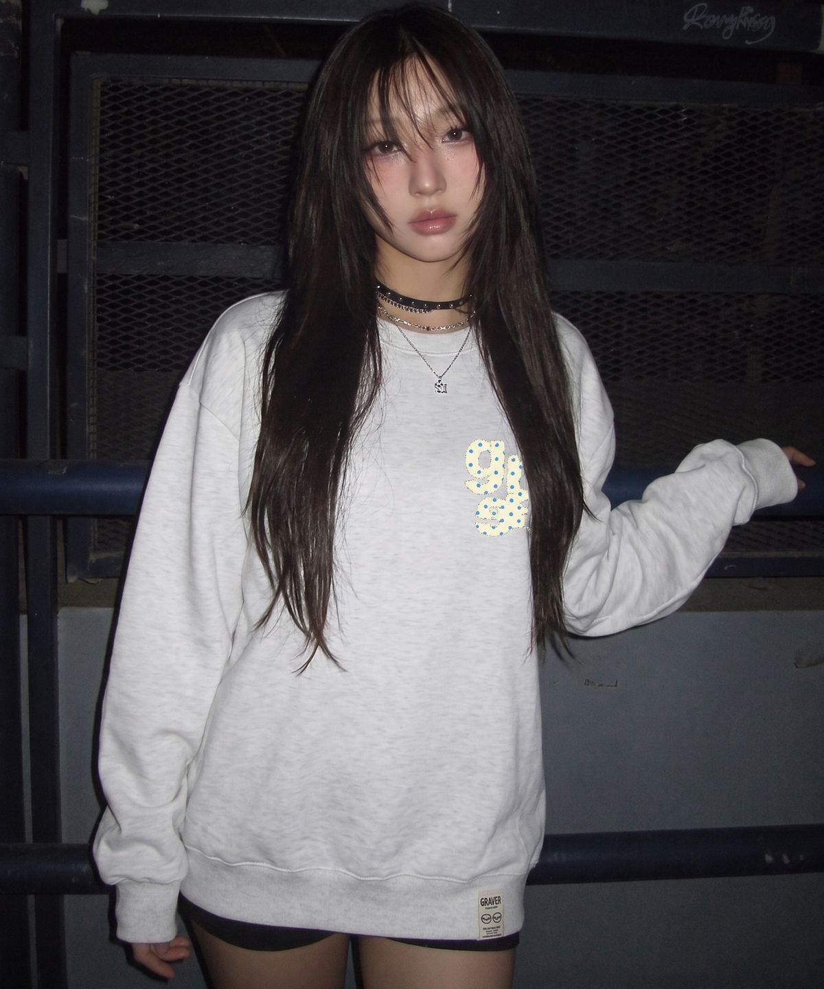 그레이버(GRAVER) [UNISEX]스몰 GRAE-S DOT 맨투맨_4color