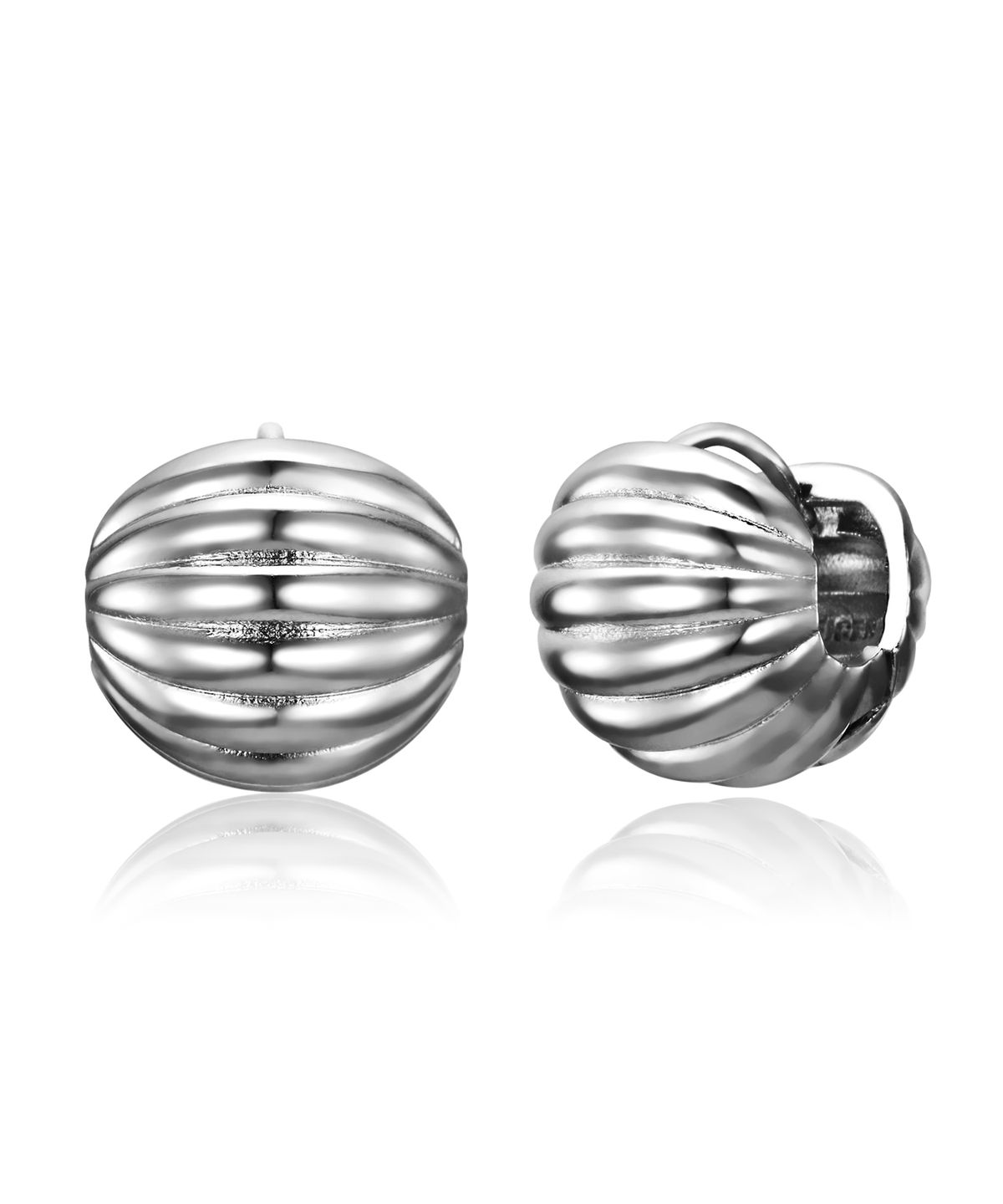 가이거주얼리(GEIGERJEWELRY) 빅 쉘 원터치 볼 귀걸이 GISVEE166 (실버925 PIN)