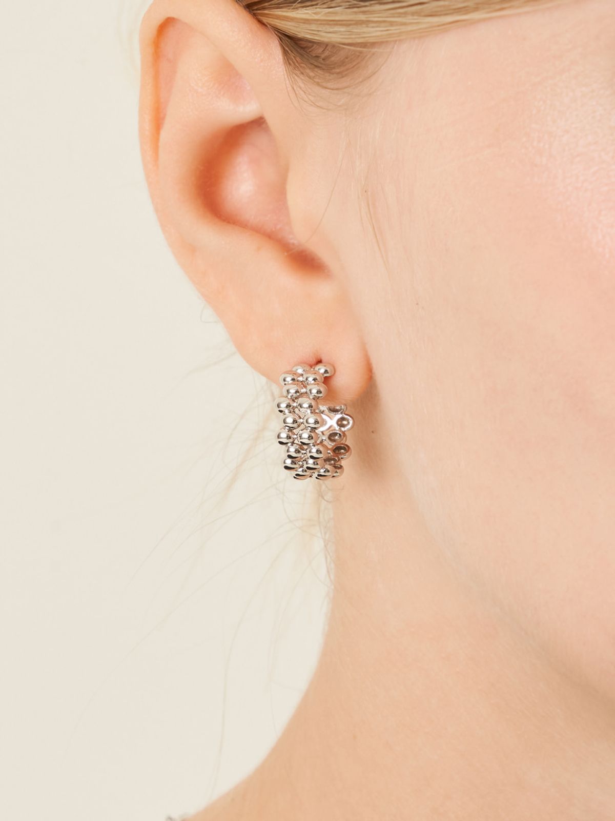 가이거주얼리(GEIGERJEWELRY) 볼드 버블 볼 귀걸이 GISVEE165 (실버925 PIN)