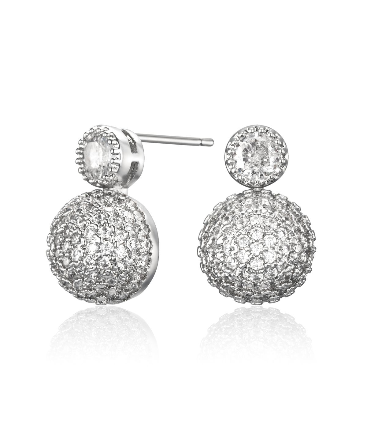 가이거주얼리(GEIGERJEWELRY) 18K GF 볼륨 파베 볼 귀걸이 GI8KPEE075