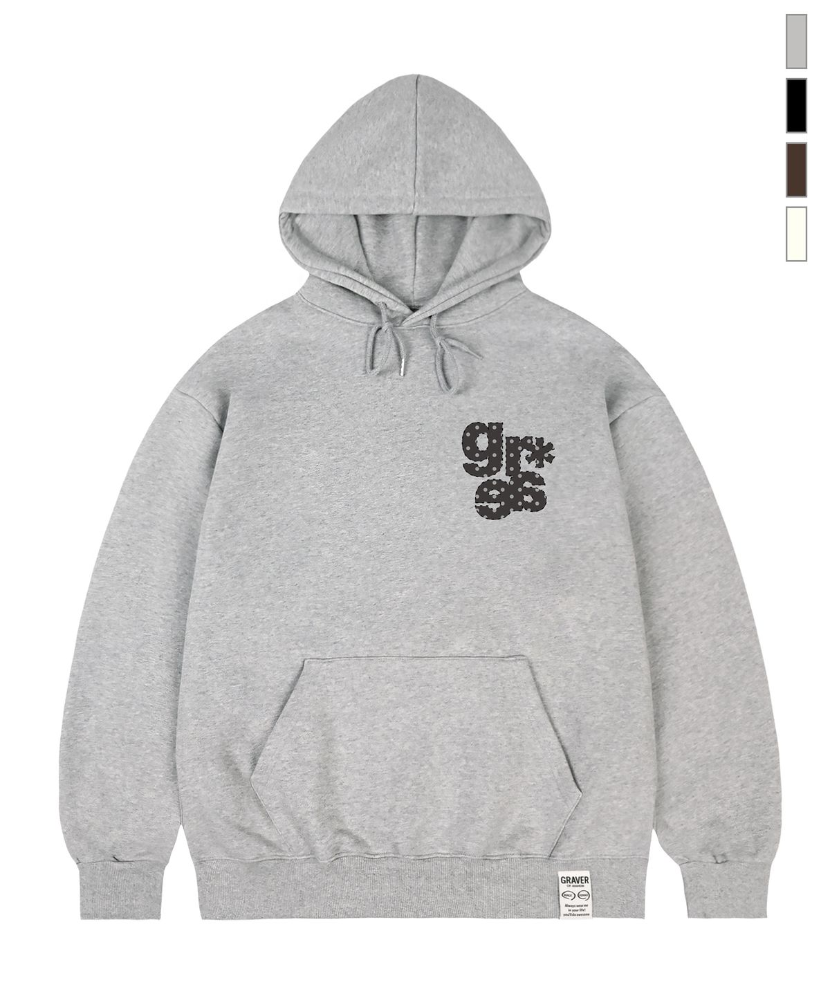 그레이버(GRAVER) [UNISEX]스몰 GRAE-S DOT 후드티_4color