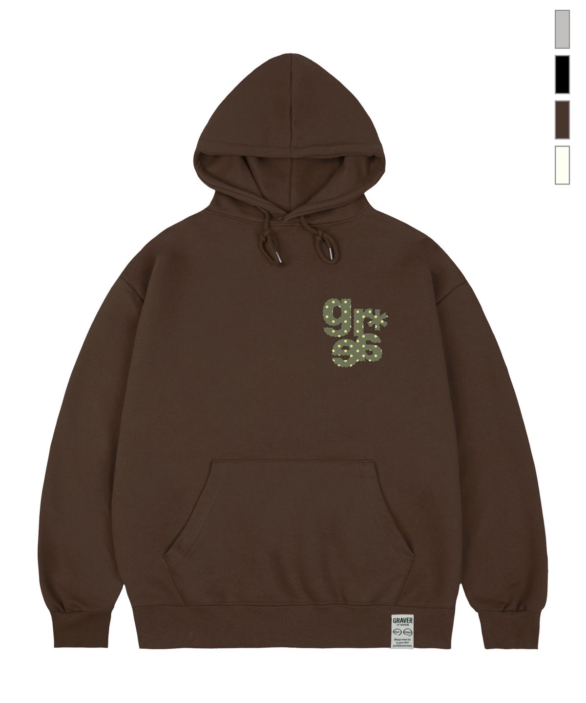 그레이버(GRAVER) [UNISEX]스몰 GRAE-S DOT 후드티_4color