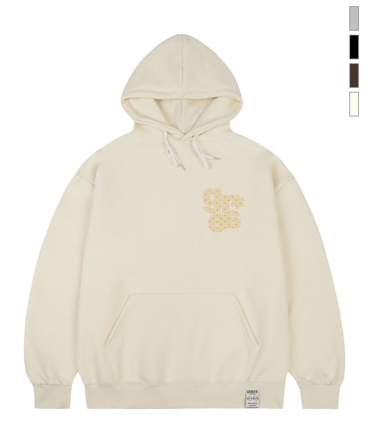 그레이버(GRAVER) [UNISEX]스몰 GRAE-S DOT 후드티_4color