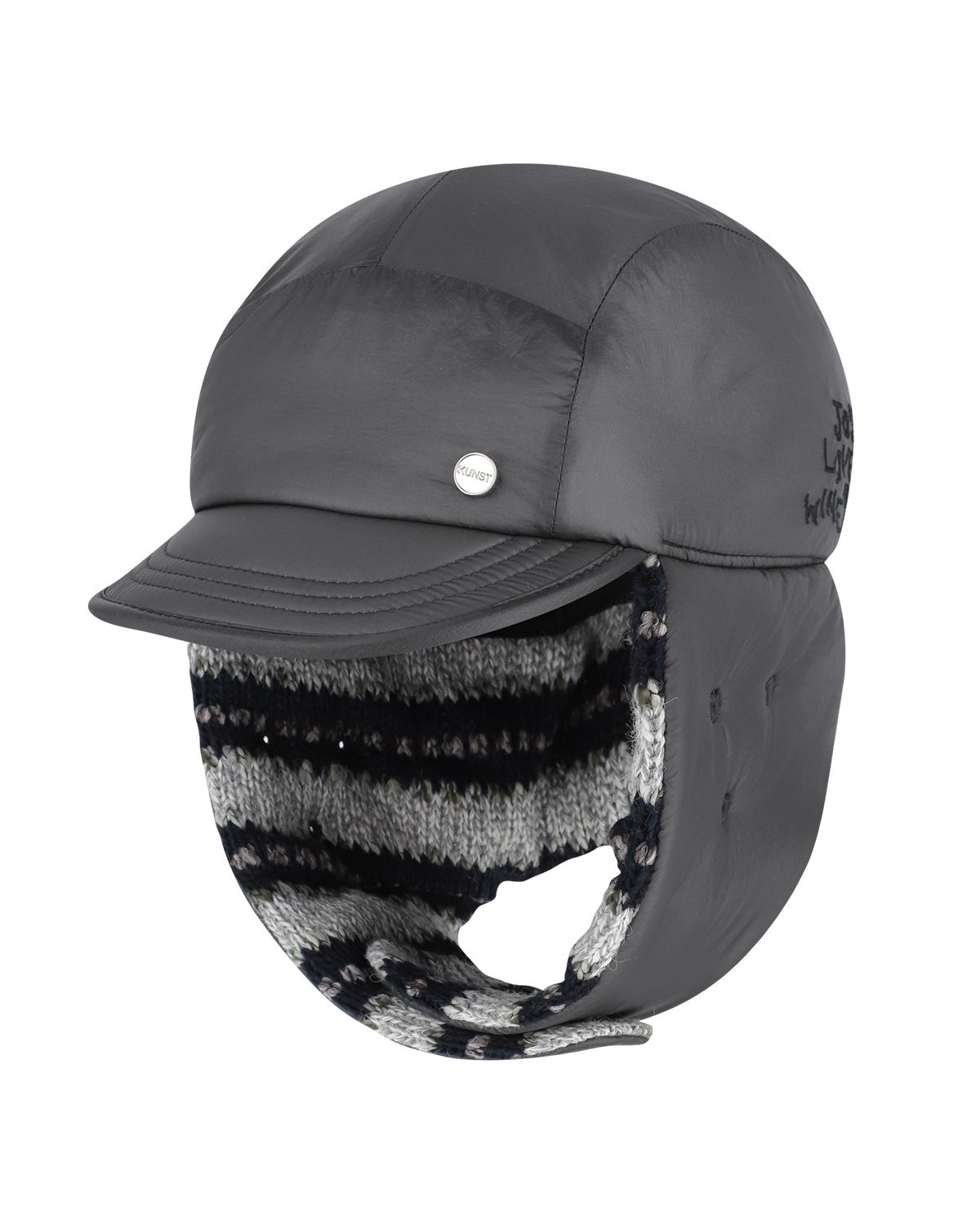 더뮤지엄비지터(THEMUSEUMVISITOR) PADDED TROOPER HAT (CHARCOAL)