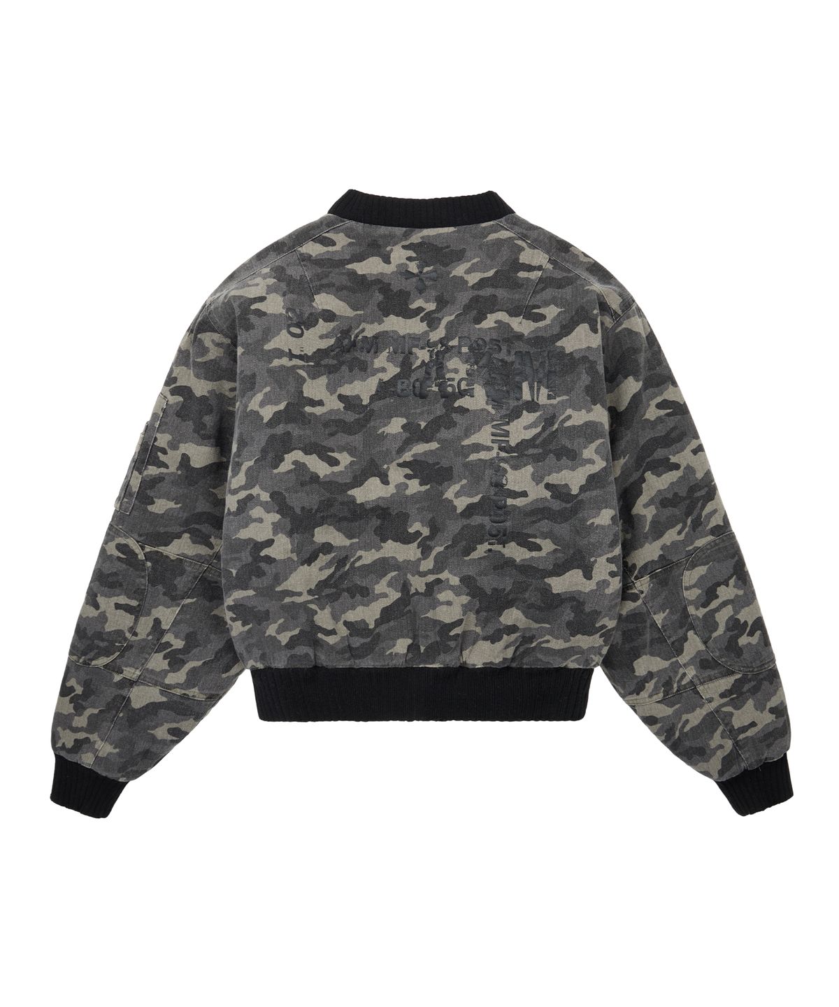 아캄(AAKAM) Distressed Cotton MA-1 Jacket (Camo)