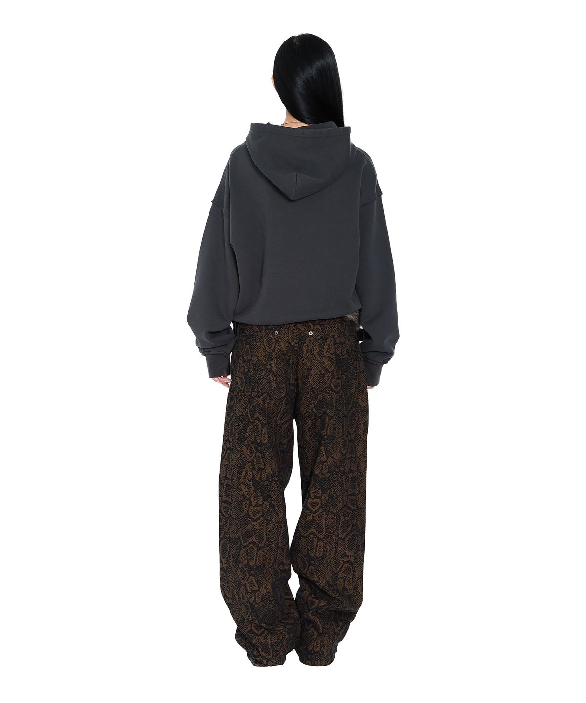 아캄(AAKAM) Buttoned Patch Hoodie (Black)