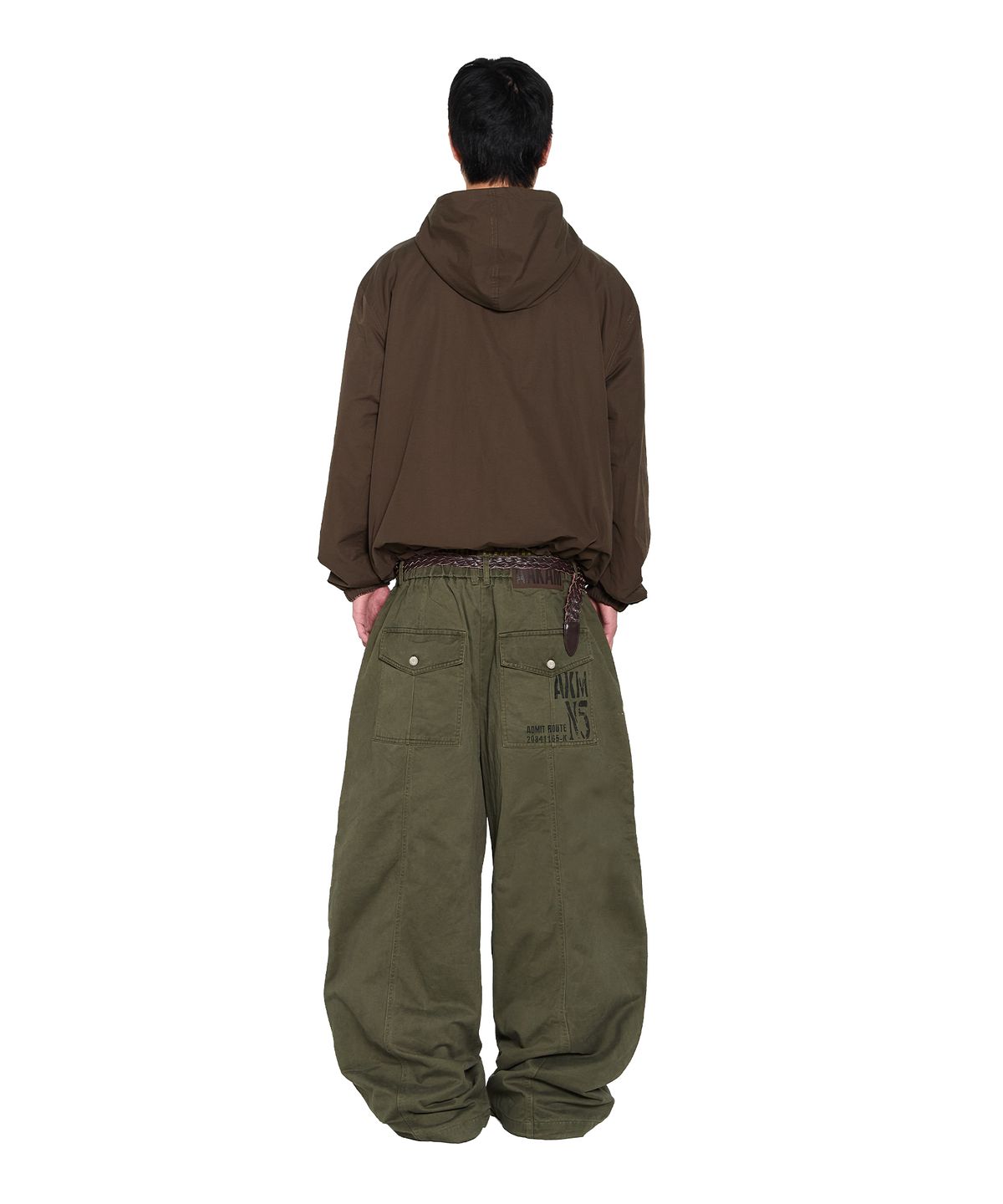 아캄(AAKAM) Reversible Check Hooded Jacket (Brown)