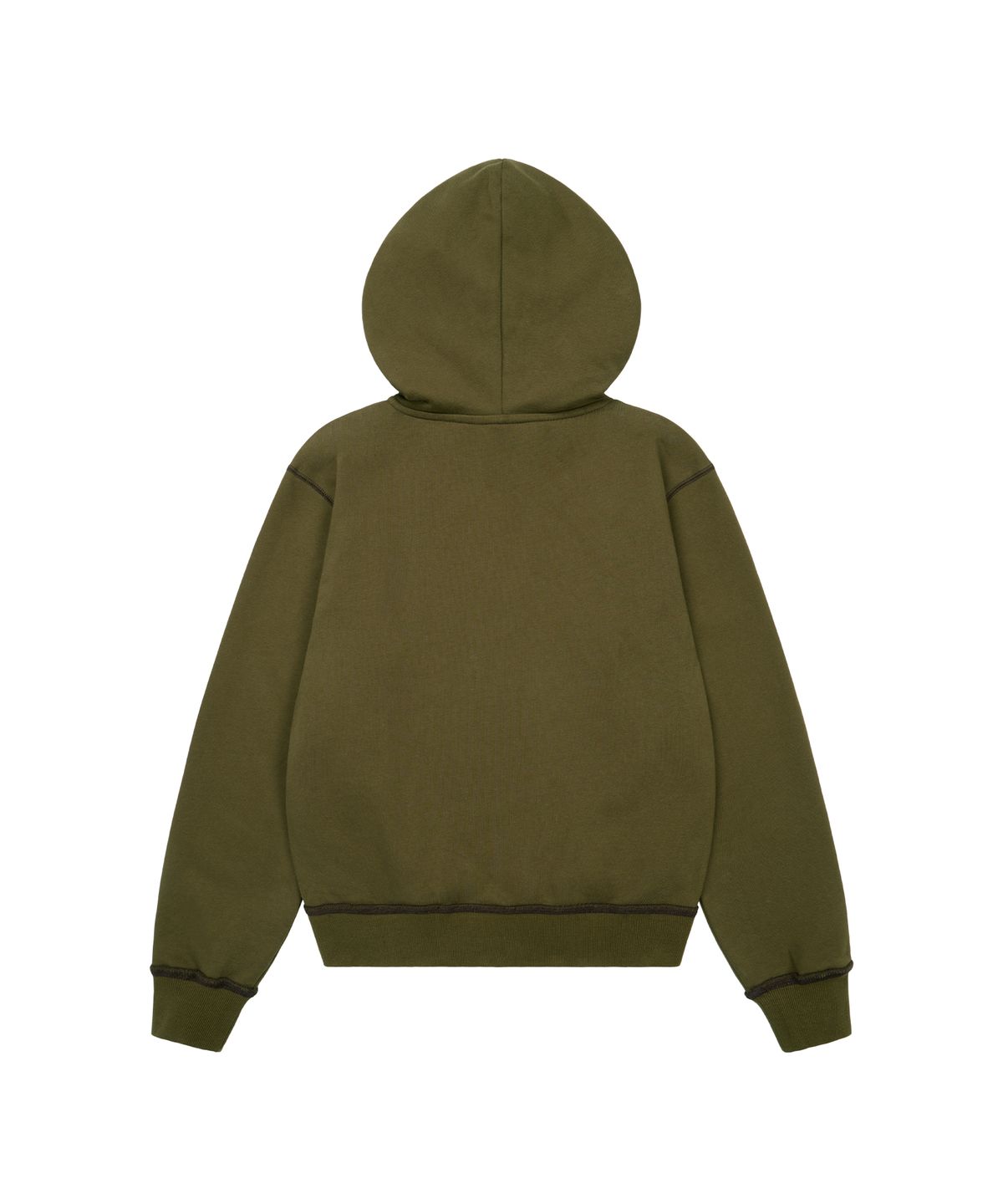 아캄(AAKAM) Oblique Zippered Cotton Zip-Up (Khaki)