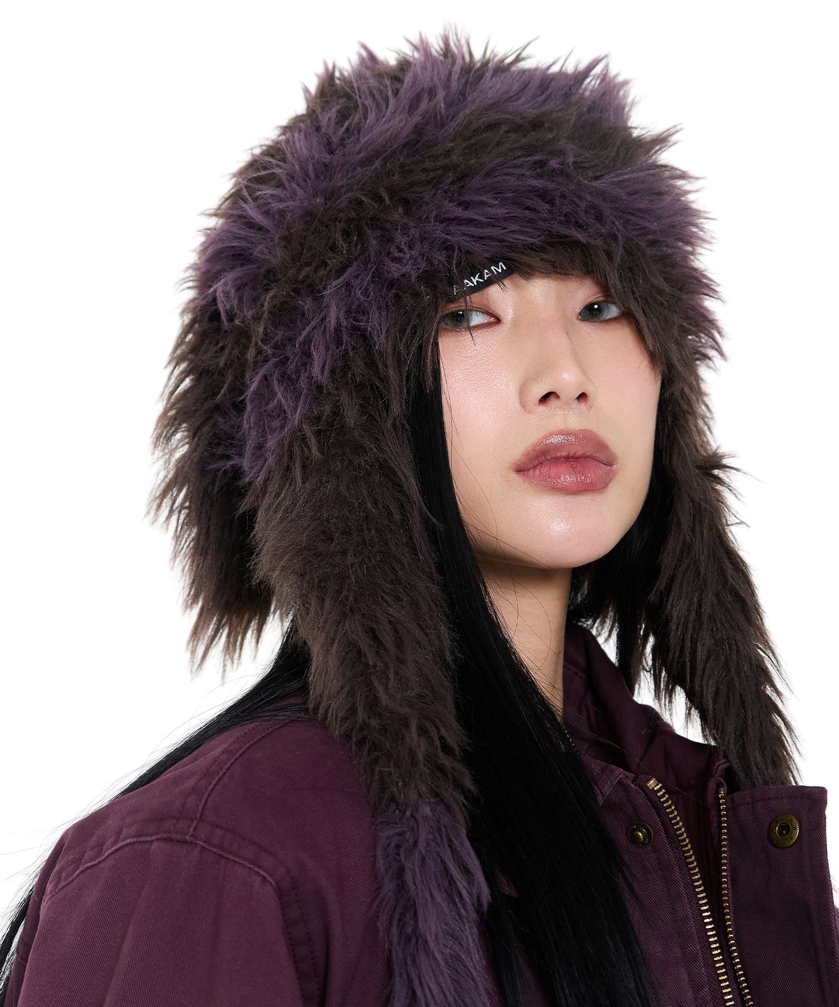 아캄(AAKAM) Hairy Puppy Hat (Purple)