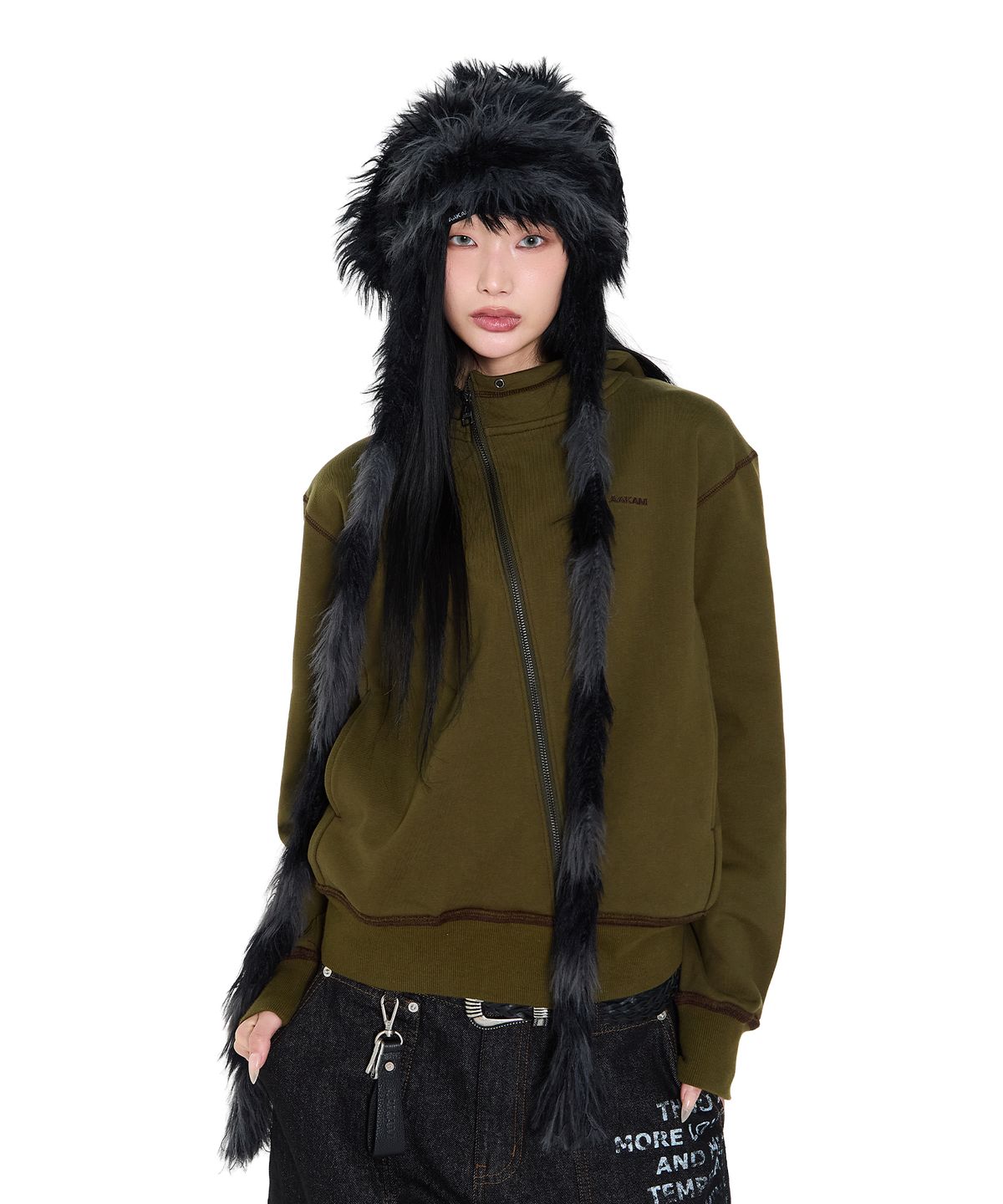아캄(AAKAM) Hairy Puppy Hat (Black)