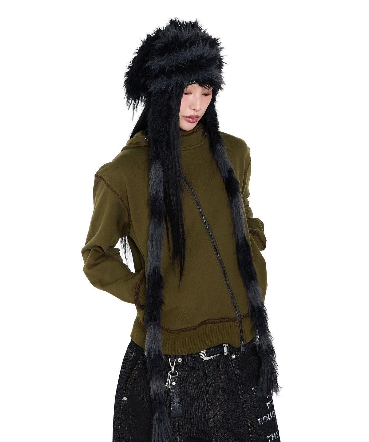 아캄(AAKAM) Hairy Puppy Hat (Black)