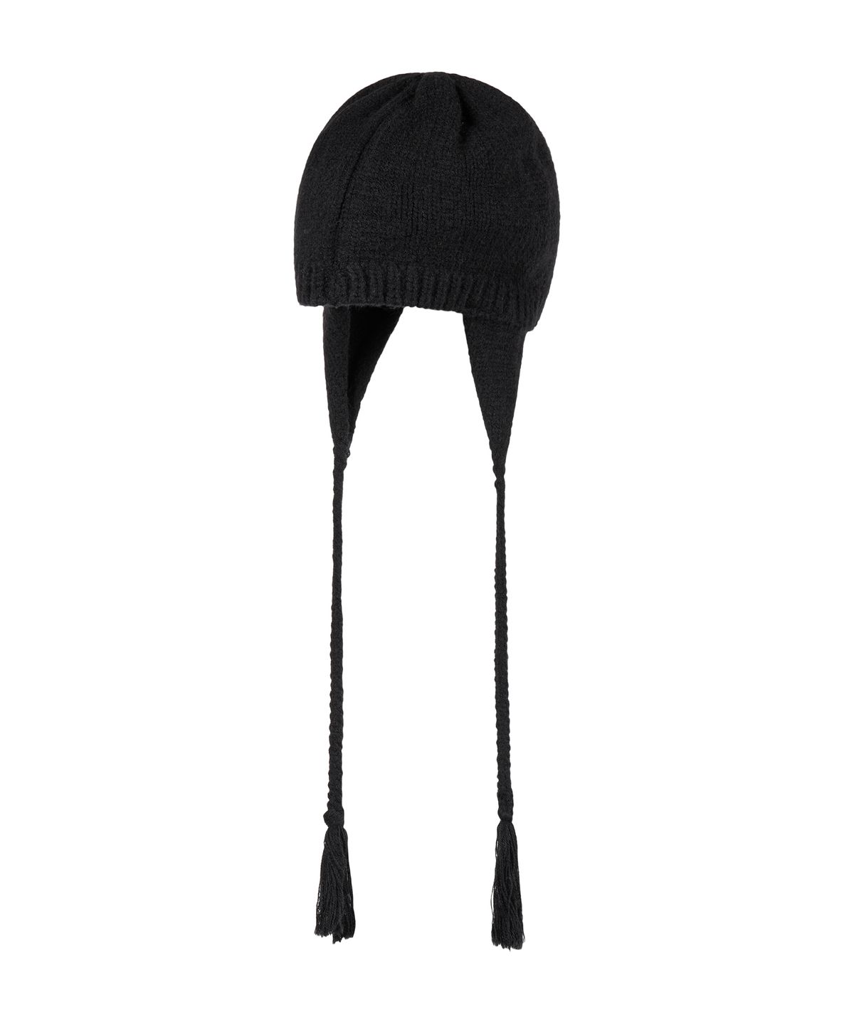 아캄(AAKAM) Knitted Earflap Beanie (Black)