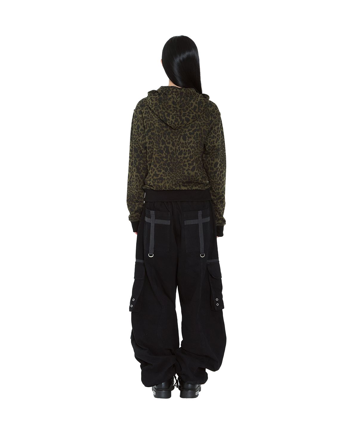 아캄(AAKAM) AKM CROS2 Leopard Zip-Up Hoodie (Khaki)