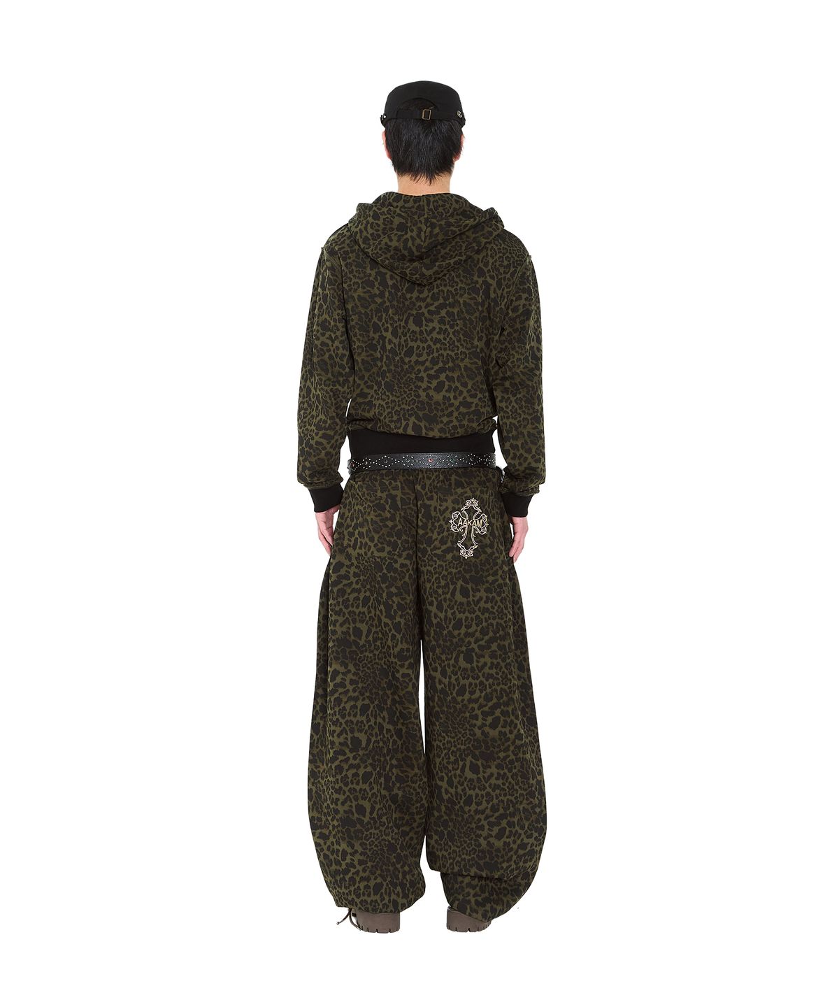 아캄(AAKAM) AKM CROS2 Leopard Zip-Up Hoodie (Khaki)