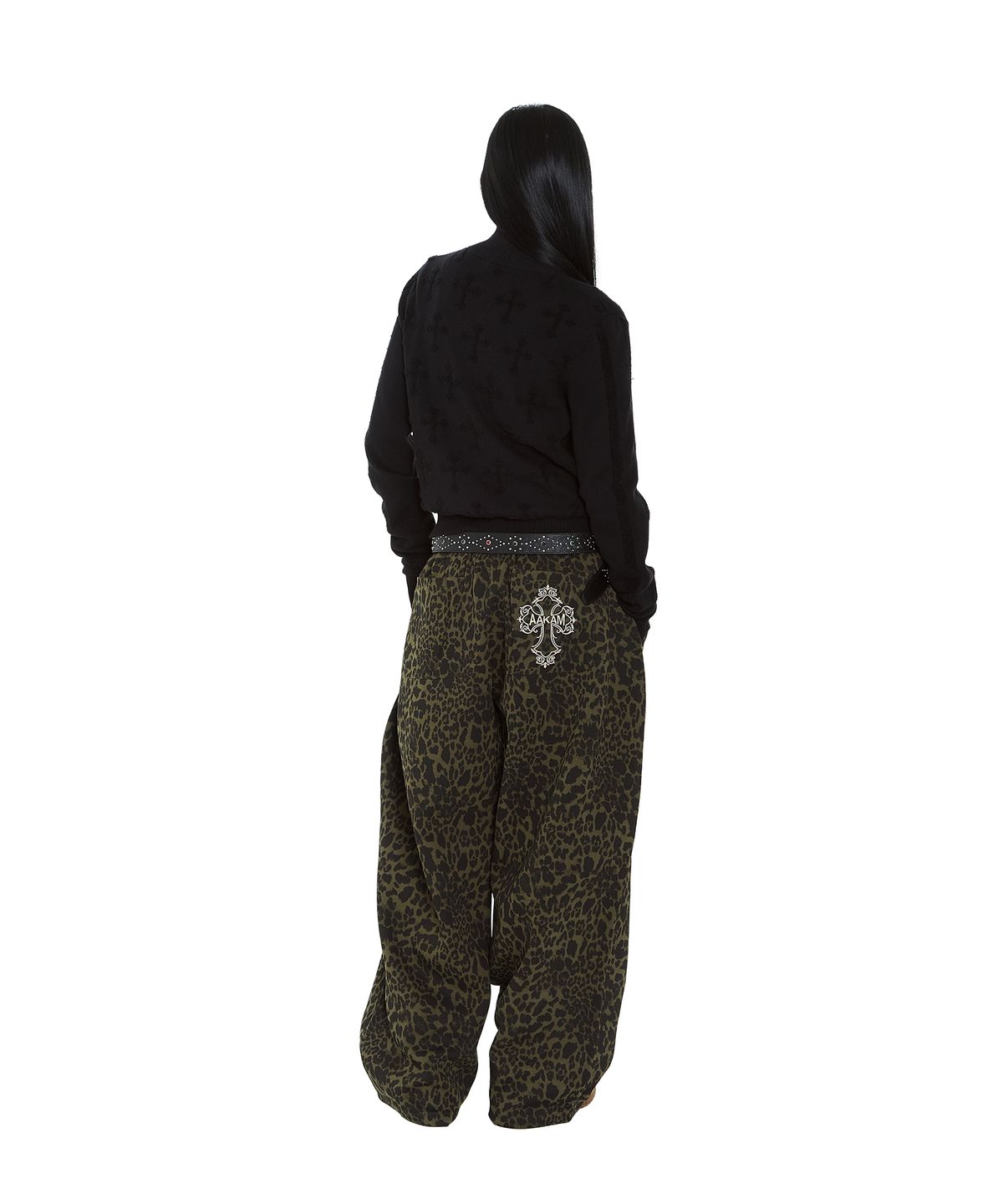 아캄(AAKAM) AKM CROS2 Leopard Sweatpants (Khaki)