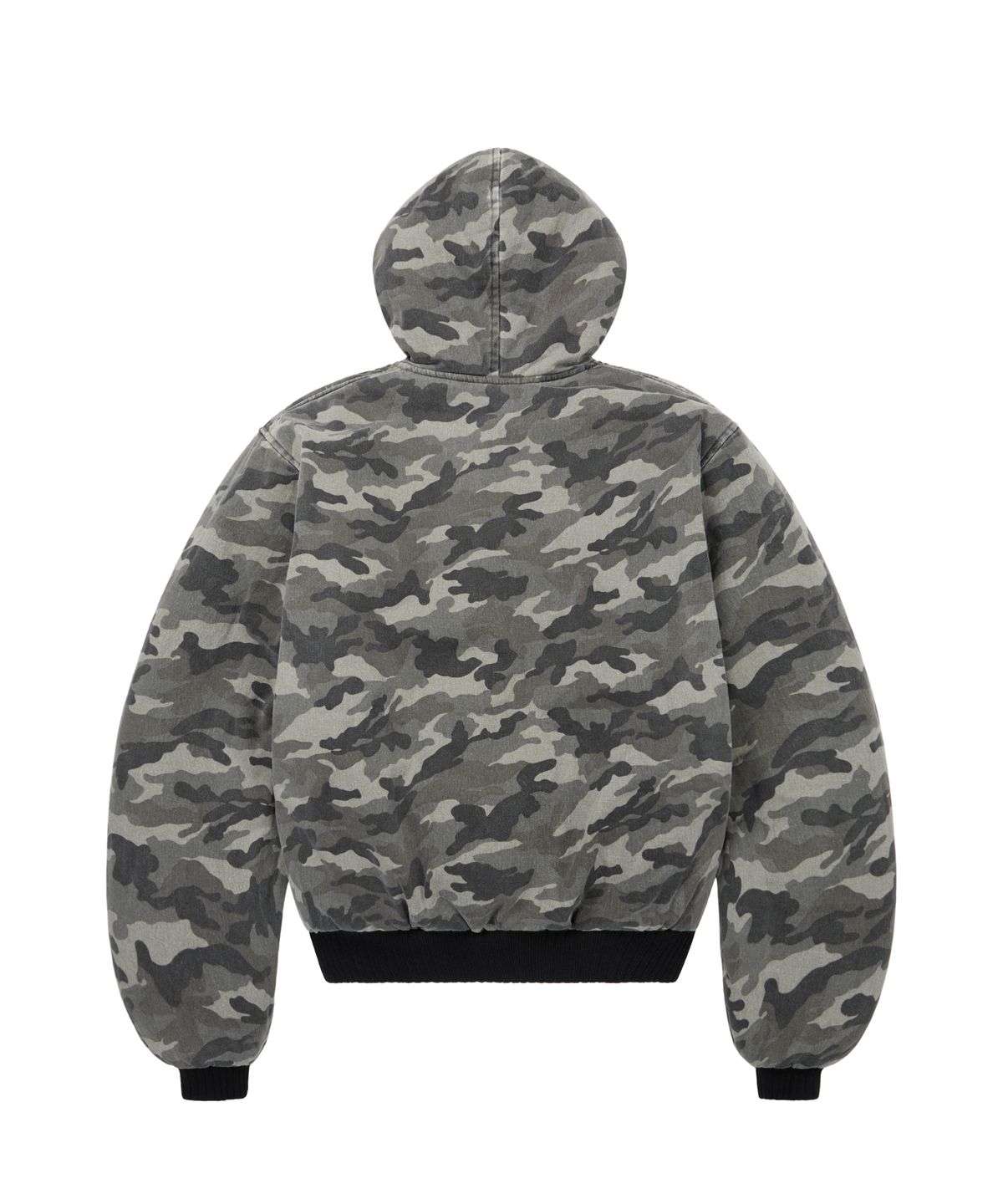 아캄(AAKAM) Camouflage Reversible Puffer Jacket (Black)
