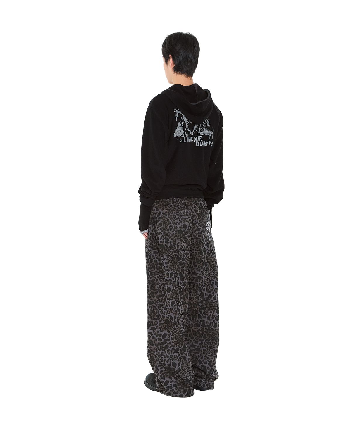 아캄(AAKAM) Incision Terry Zip-Up Hoodie (Black)