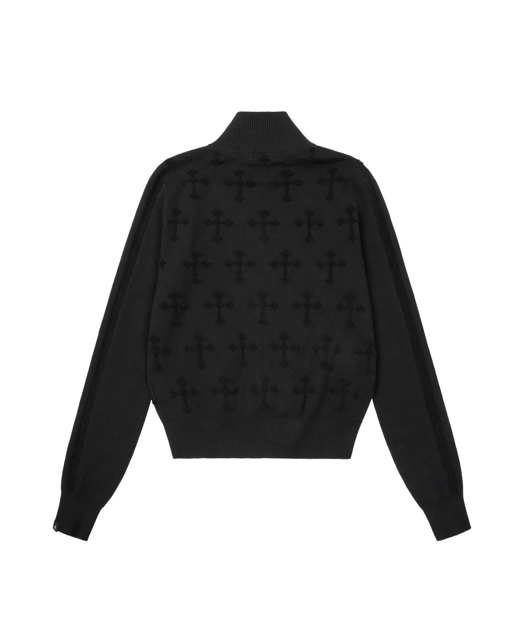 AAKAM ジップアップセーター MUSINSA公式 | AAKAM Cross Boucle Knit Zip-Up (Black)