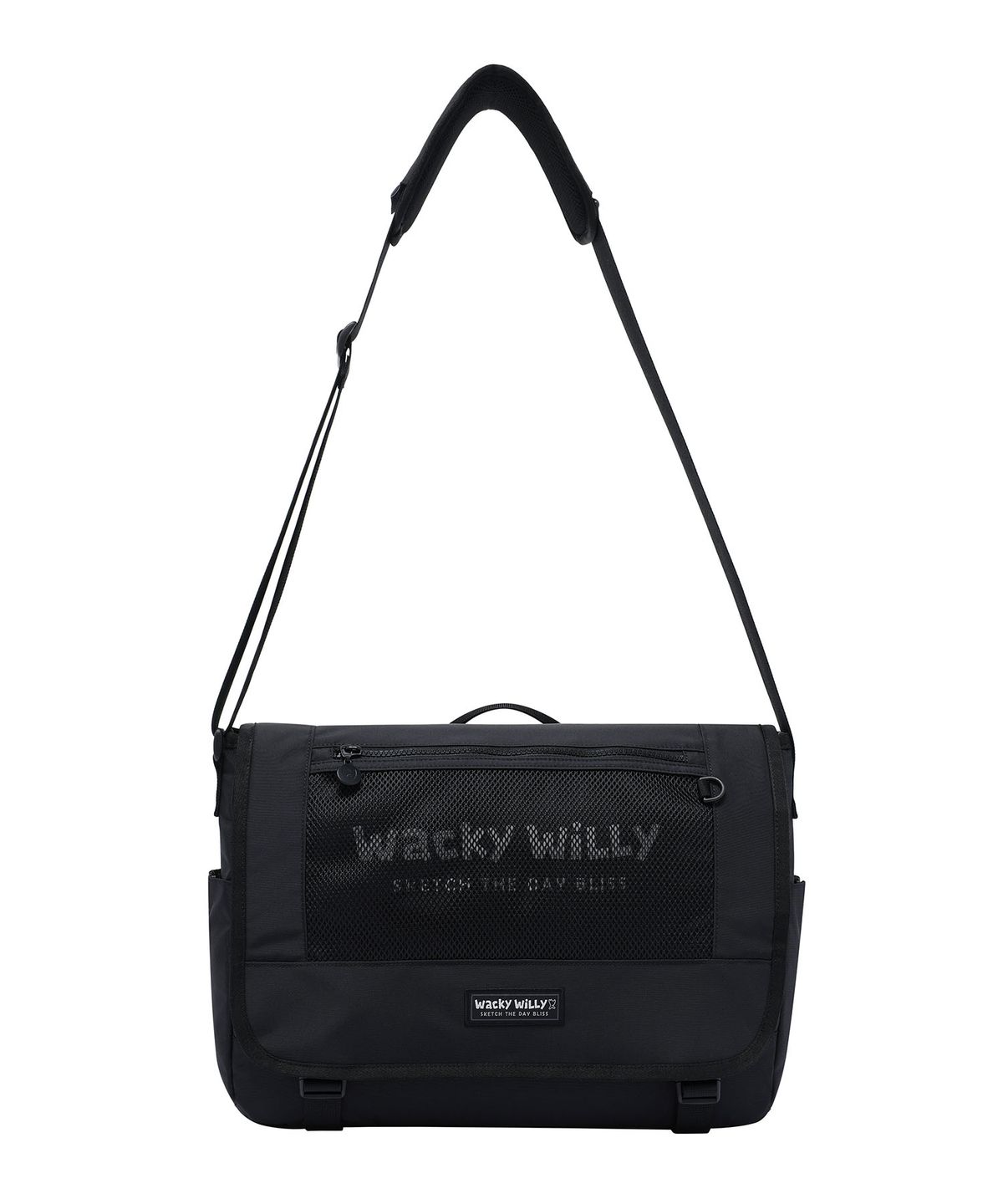 와키윌리(WACKY WILLY) [26SS] 플라이트 V2 메신저백 블랙