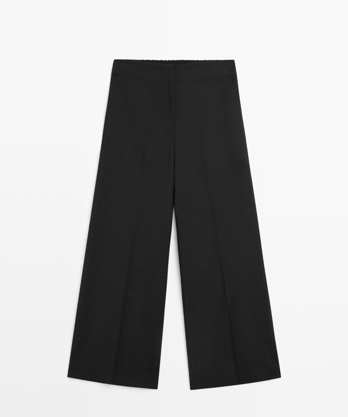 마시모두띠(MASSIMO DUTTI) 울 크롭 와이드 레그 팬츠