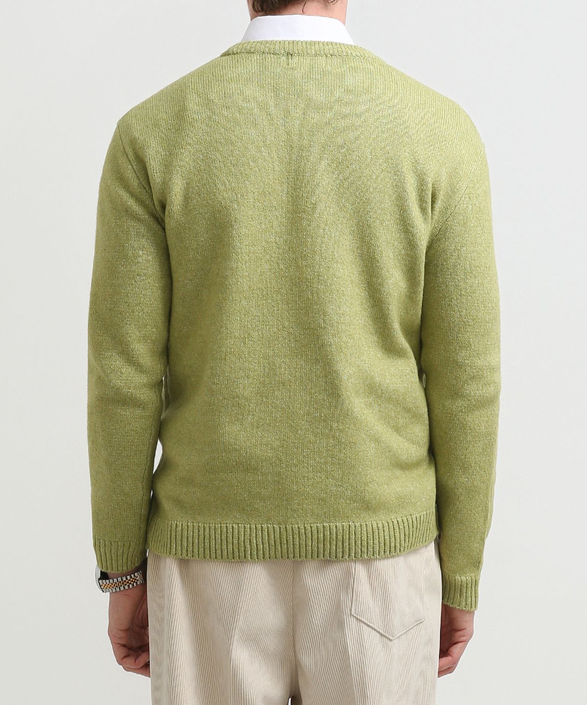 스트라이크(STRIKE) 파인블렌드 클래식 크루넥 니트 (LIME GREEN)