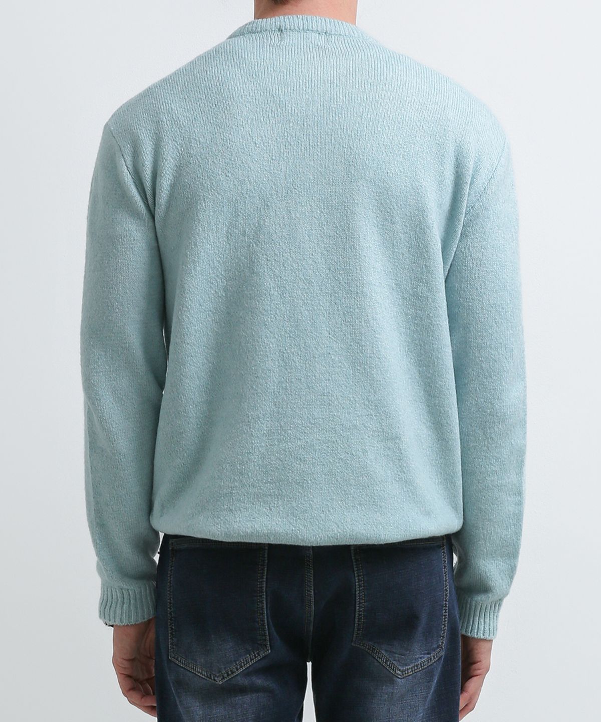 스트라이크(STRIKE) 파인블렌드 클래식 크루넥 니트 (MINT BLUE)