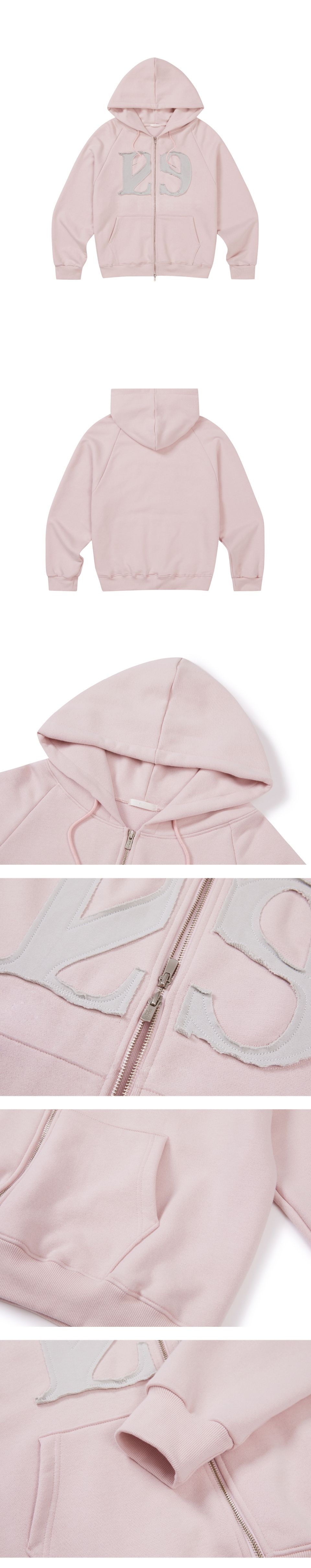 MUSINSA公式 | ILLIGO 129 ロゴパッチ フードパーカー ライトピンク