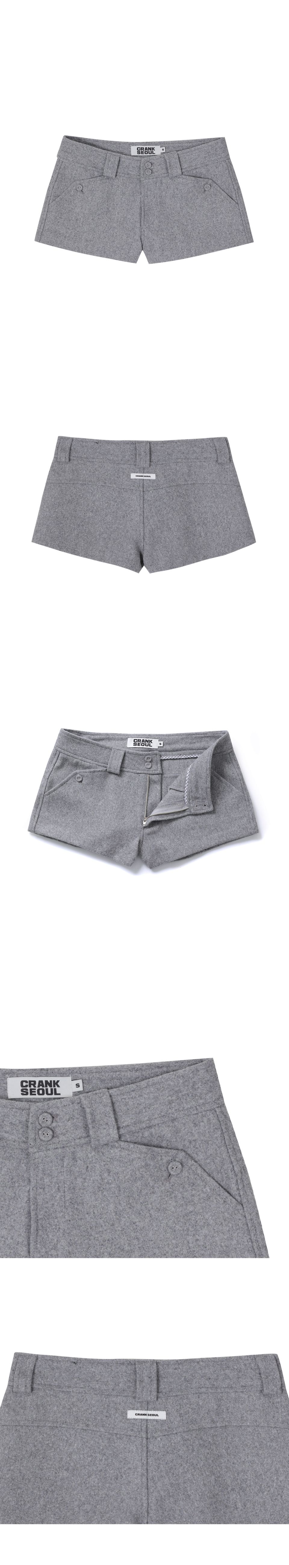 MUSINSA公式 | CRANK ウールマイクロショーツ_グレー