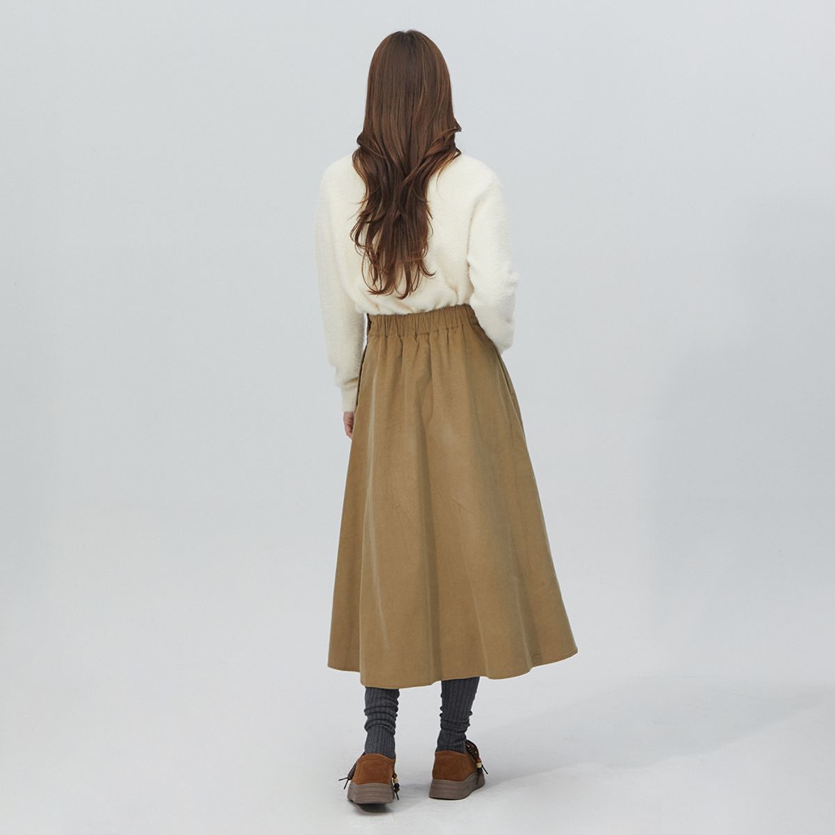 랩(LAP) 코듀로이 뒷밴딩 플레어스커트 AR4WSA63