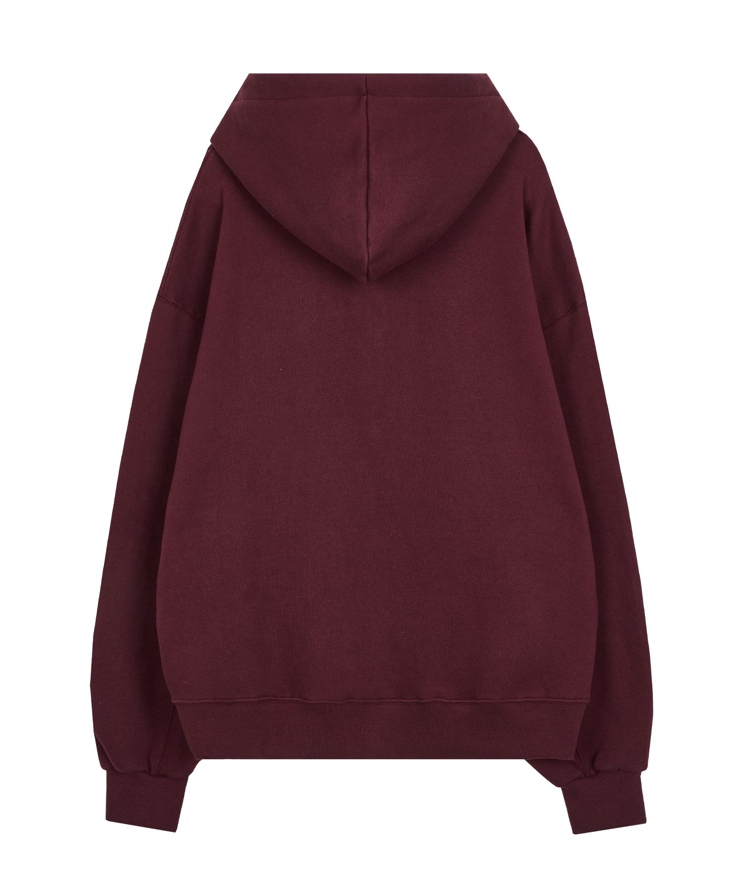 MUSINSA | MOO Leopard Applique Hoodie Zip-Up - Burgundy