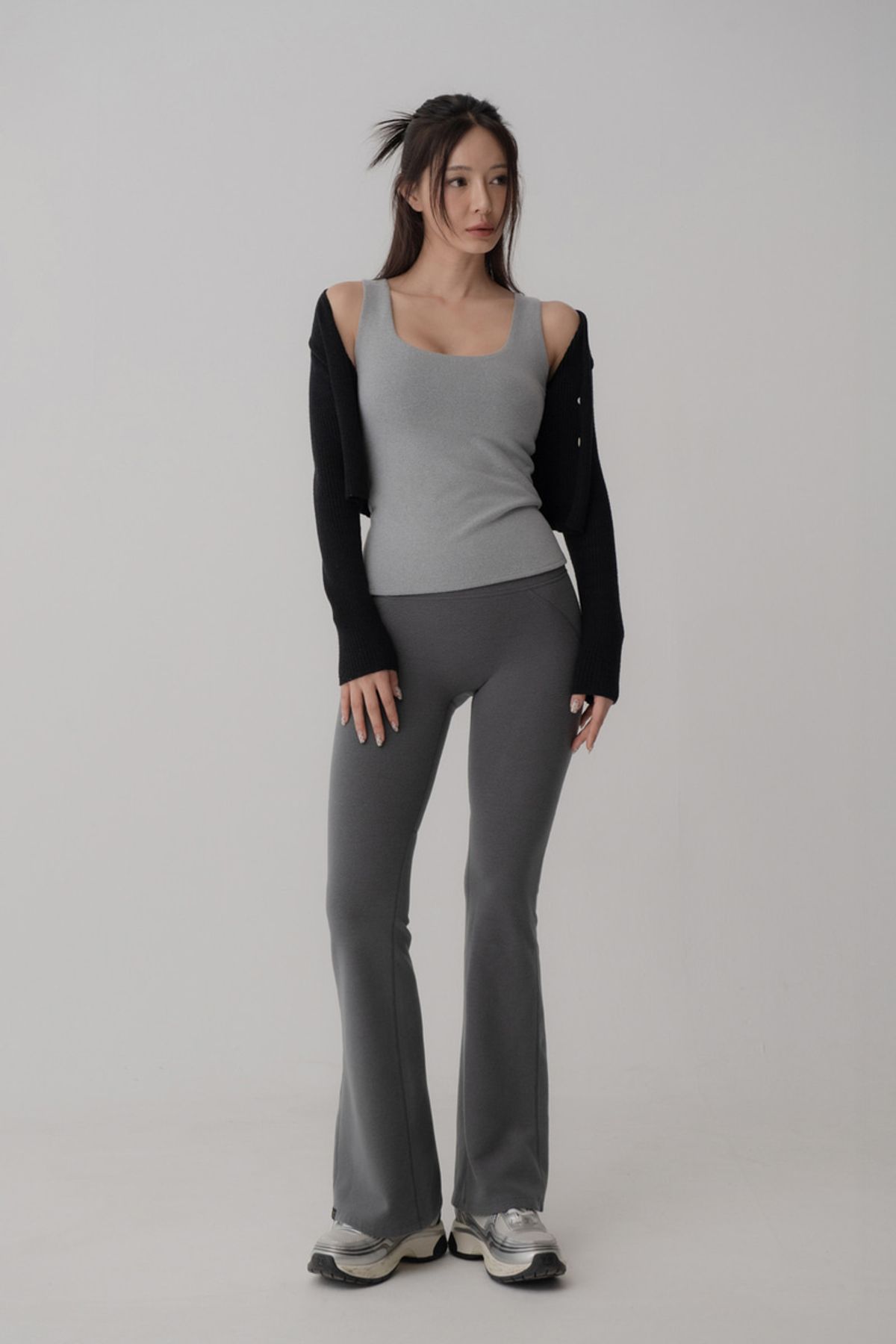 비나앤코(VINAANDCO) 겨살커버 양면기모 심플기본탑 - 멜란지그레이 (S/M/L/XL)