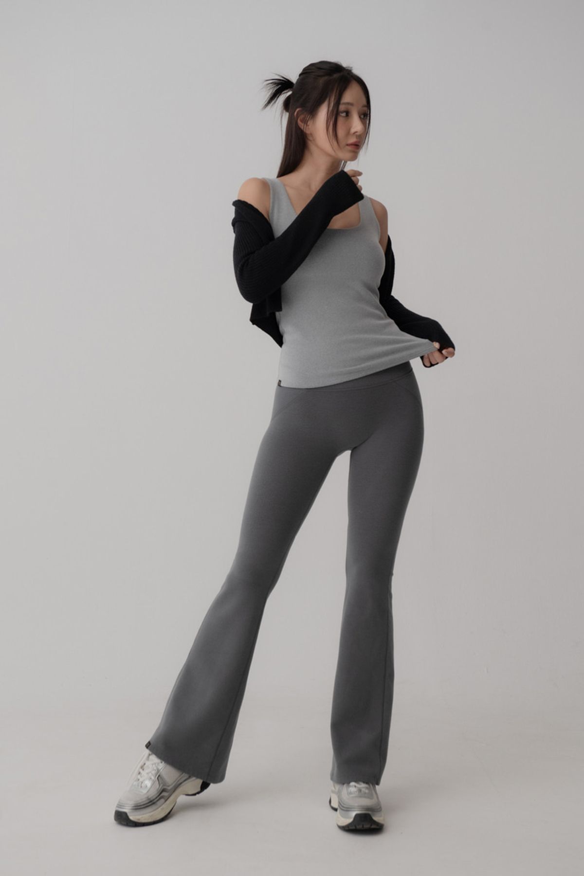 비나앤코(VINAANDCO) 겨살커버 양면기모 심플기본탑 - 멜란지그레이 (S/M/L/XL)